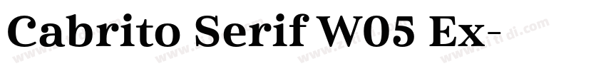 Cabrito Serif W05 Ex字体转换